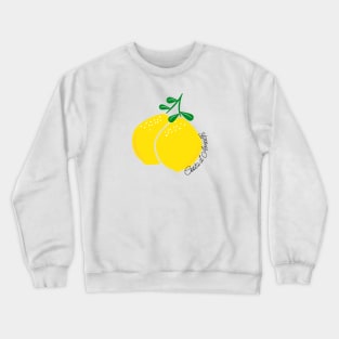 Costa D'Amalfi Zest: Vibrant Lemon Illustration Crewneck Sweatshirt